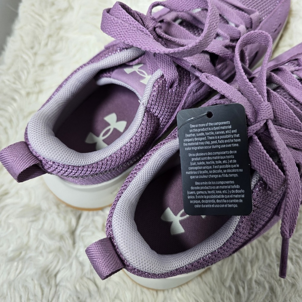 Under Armour Street Mirage Shoes Women's Size 6 Purple Suede Traction Utility - Picture 9 of 12
